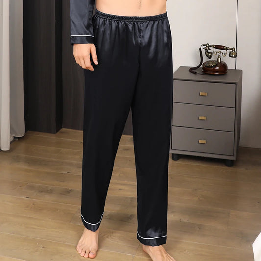 Men's Comfortable Loose Breathable Ice Silk Sleeping Pants