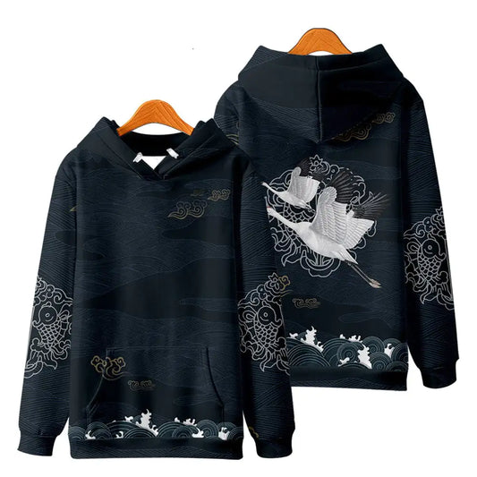 Ladies' Alpine Print Hooded Sweatshirt