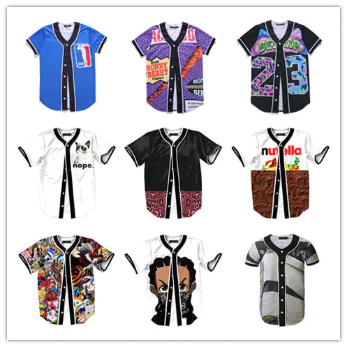 Customizable 3D Baseball Jersey with Creative Design
