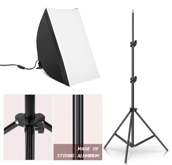 Apple-Compatible 50x70 Softbox & 85W Tripod Light