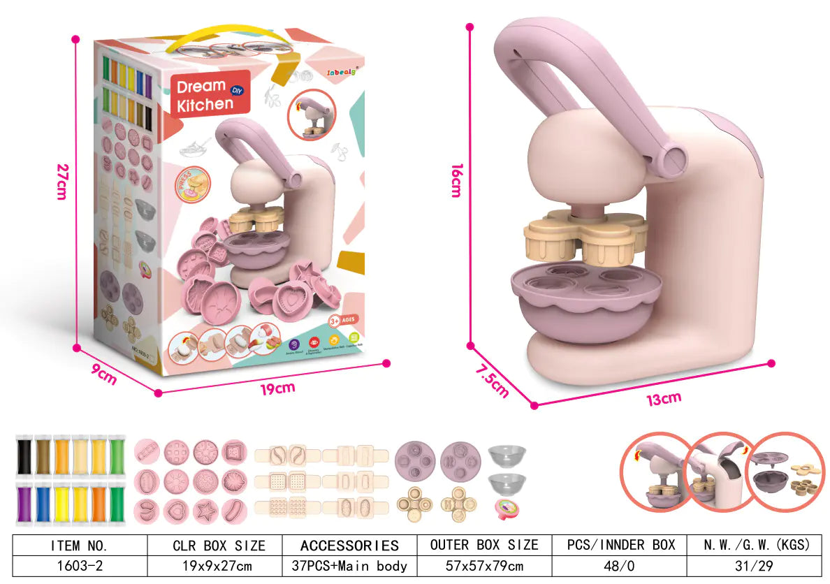 DIY Creative Kids Clay Noodle Make and Molding Set