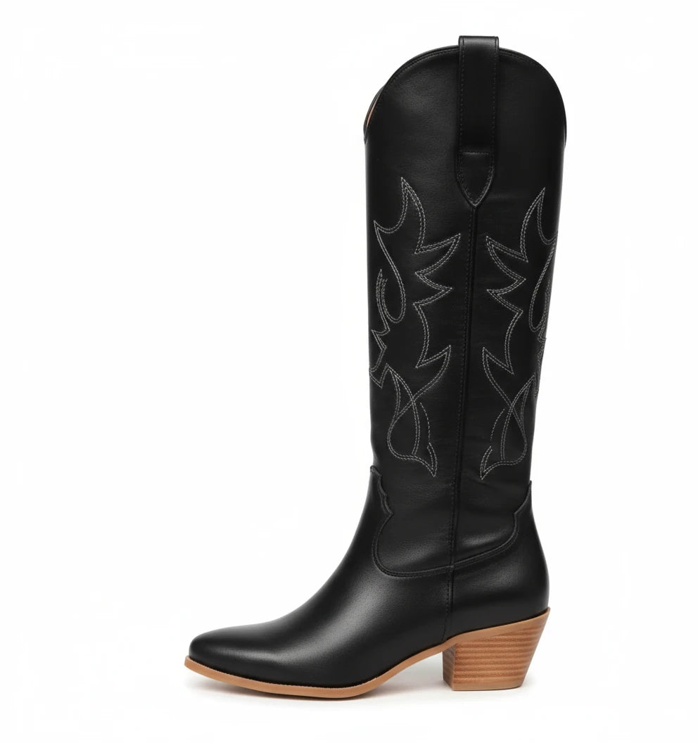 Women's Chic White Cowboy Boots