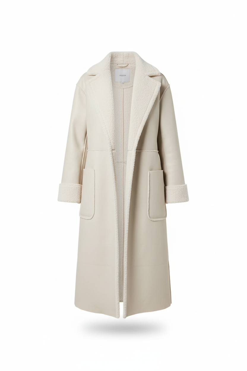 Autumn Winter Thick Leather Trench Coat