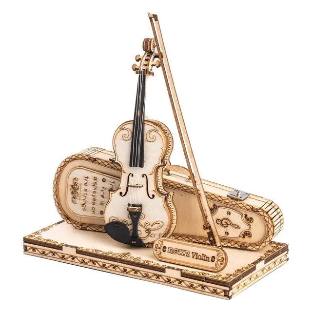 DIY 3D Wooden Puzzle - Violin Model