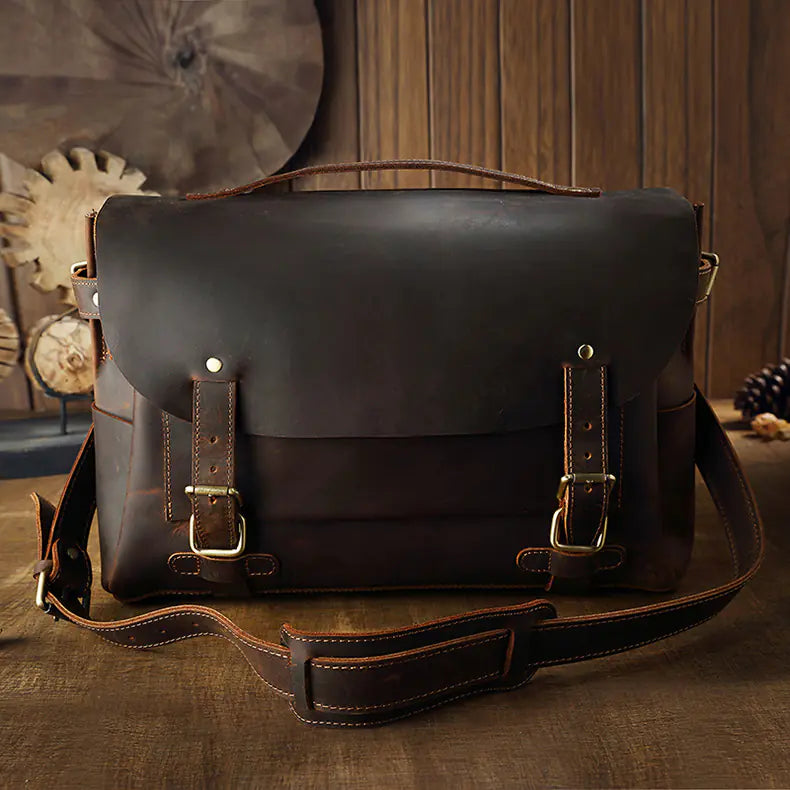 Vintage Genuine Leather Cambridge Tote Shoulder Bag