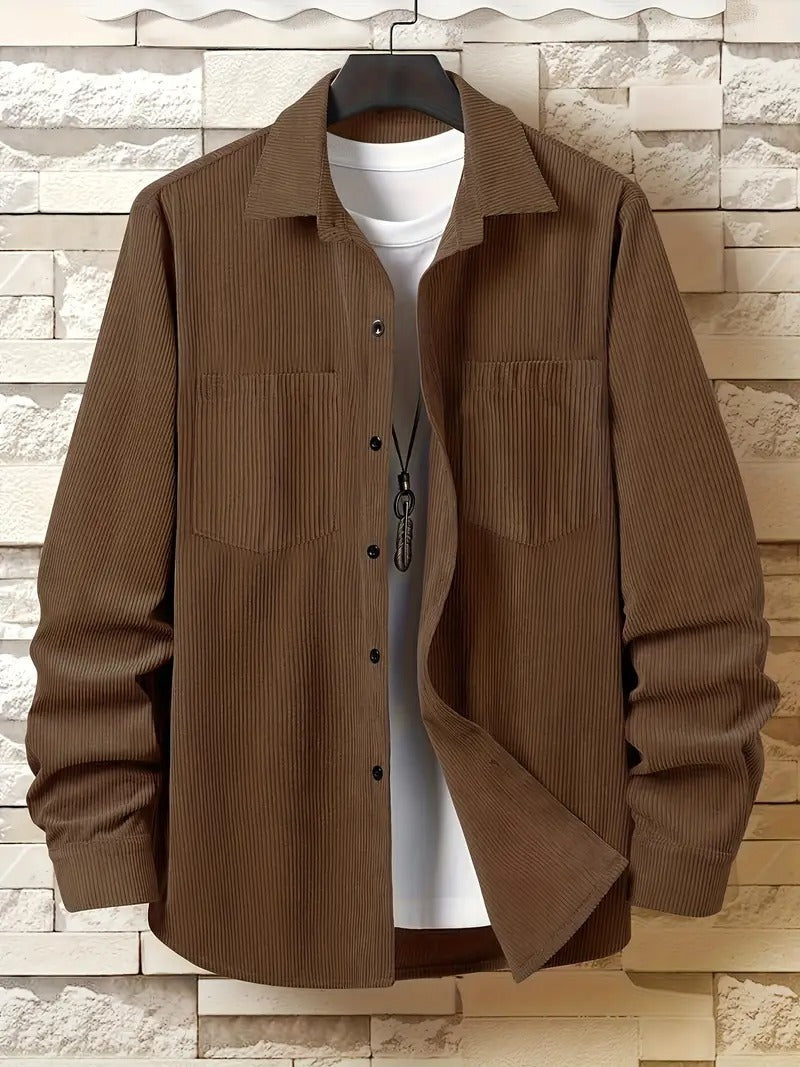 Men Spring Button Jacket Coat