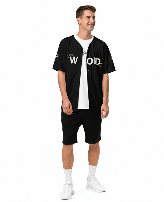 The Word Baseball Jersey - Black