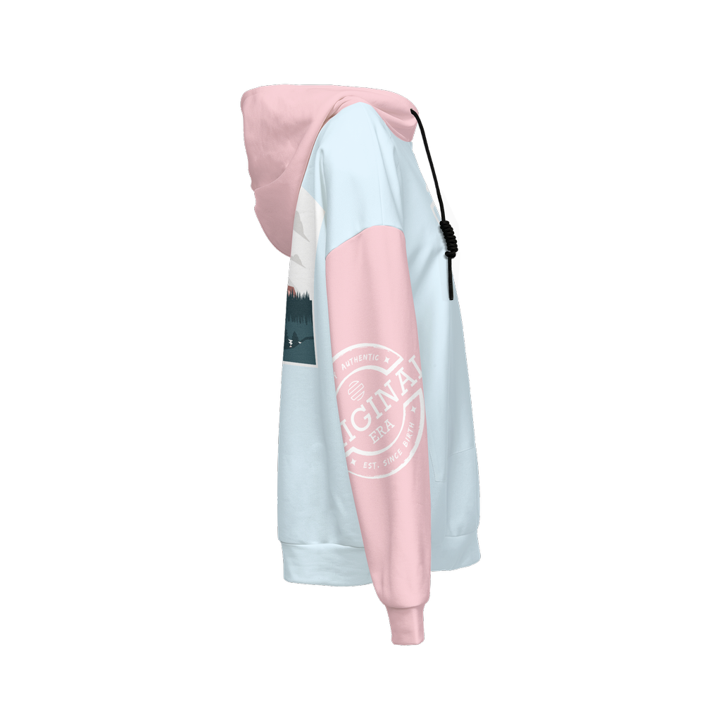 Women’s Original Era "Pink Moon" Relaxed Fit Hoodie With Front Patch-Super Heavy 375g