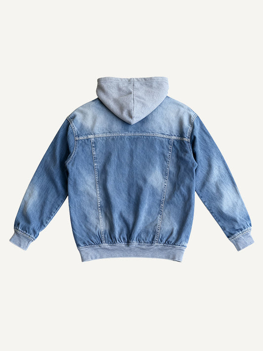 Denim Hooded Sweater