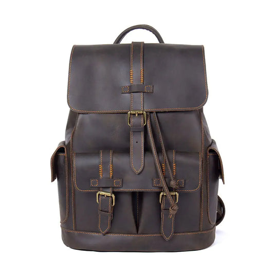 Large Capacity Leather School Travel Bag