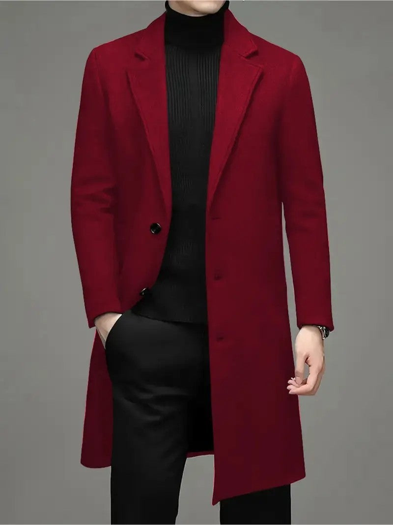 Men's Casual Slim-fit Woolen Coat