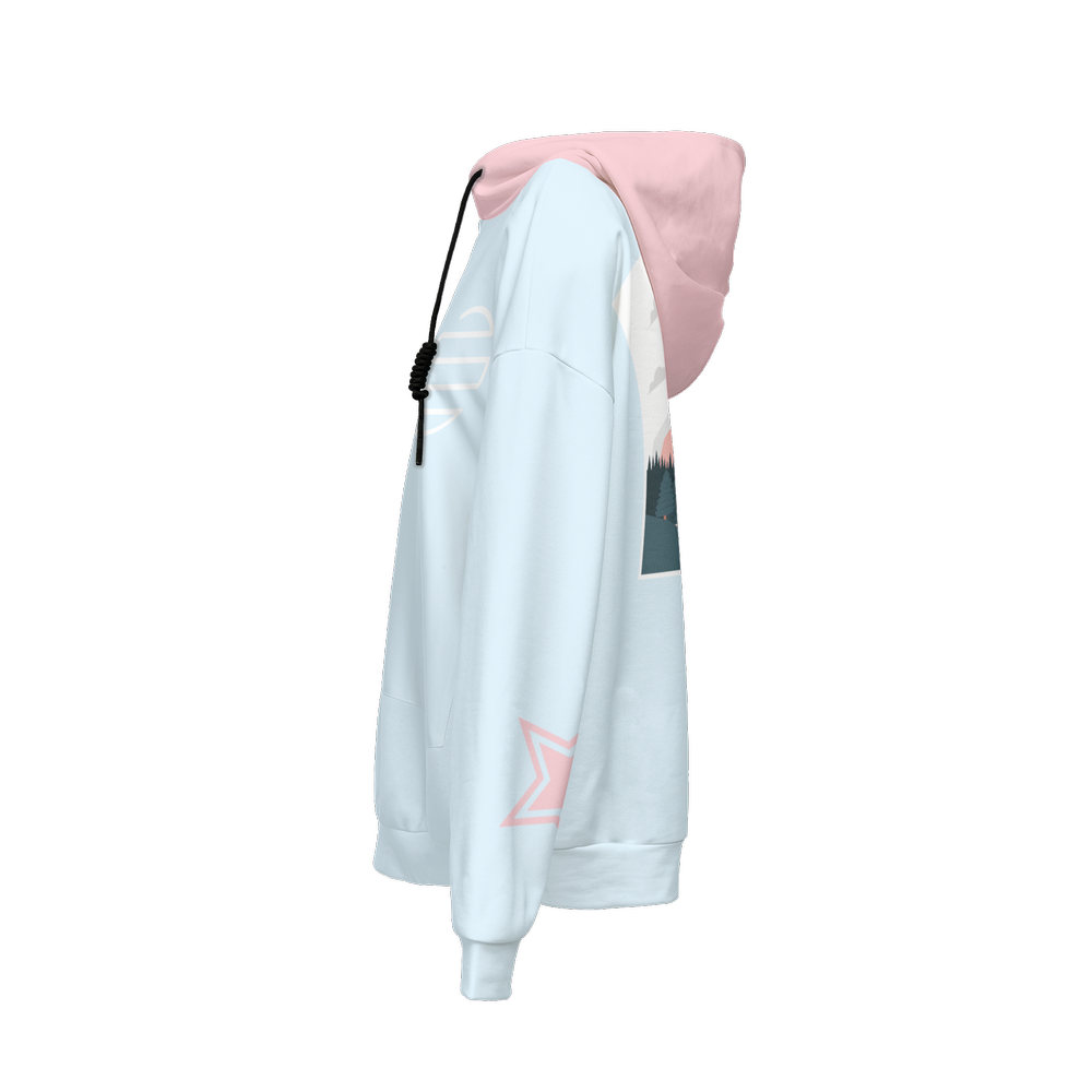 Women’s Original Era "Pink Moon" Relaxed Fit Hoodie With Front Patch-Super Heavy 375g