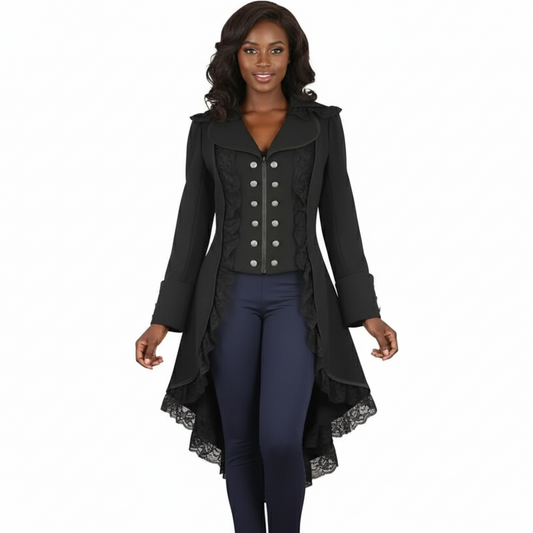 Victorian Gothic Black Tuxedo Jacket