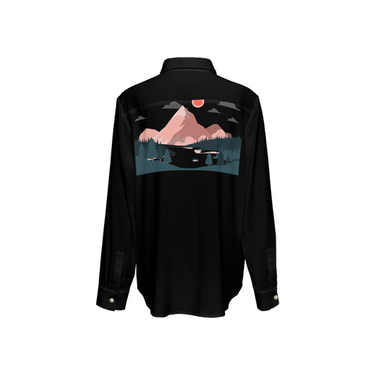 ORIGINAL ERA Women's "PINK MOON" Classic Long Sleeve Button-Up Shirt