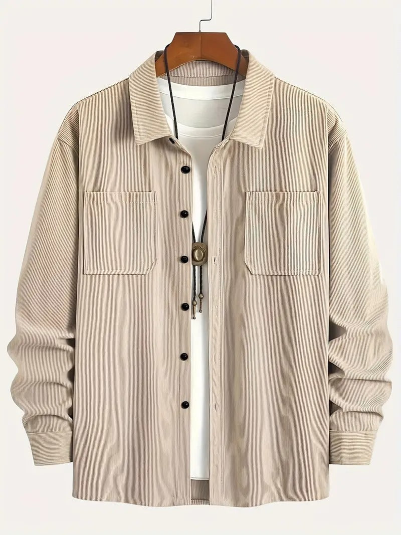 Men Spring Button Jacket Coat