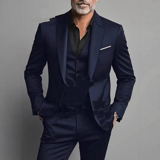 Men's Slim-fitting Three-piece Business Suit