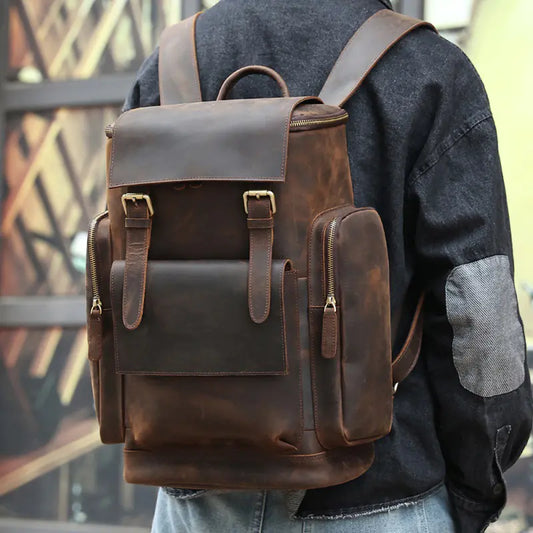 Large-Capacity Retro Men's Travel Backpack