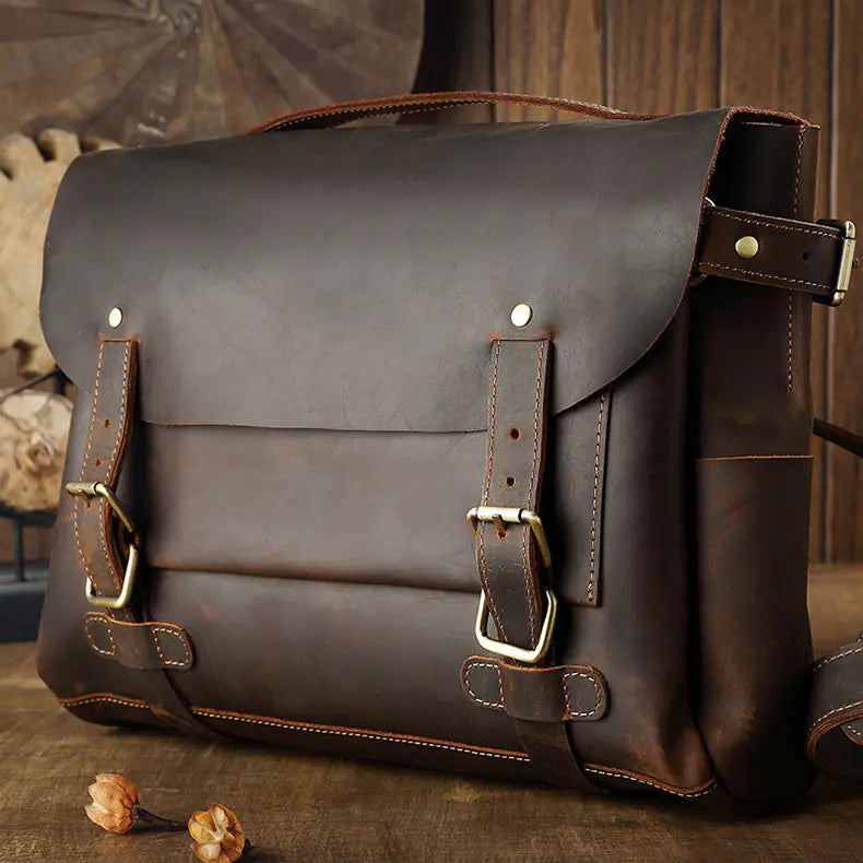 Vintage Genuine Leather Cambridge Tote Shoulder Bag