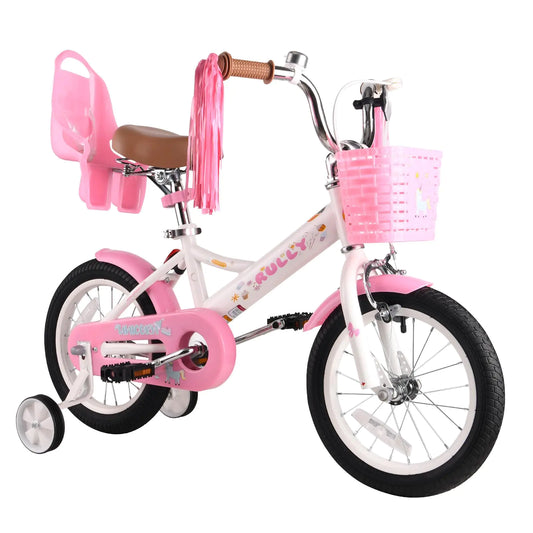 RULLY 12-Inch Girls' Training Bike with Safety Features and Accessories
