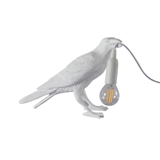 Unique Black & White Bird Shape Table & Wall Lamp