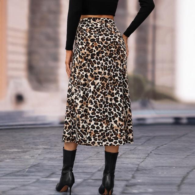 Women's A- Line High Waist Midi Skirt