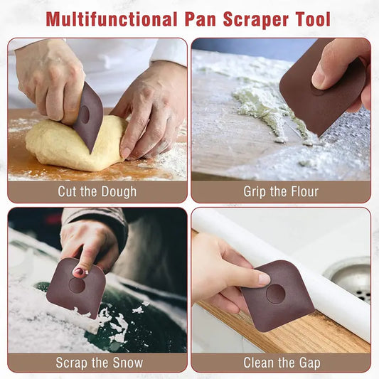 Sturdy No Scratch Pot Scraper for Cast Iron Cleaning