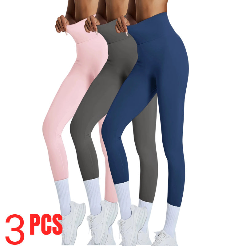 3 PACK Women's High Waisted Seamless Leggings