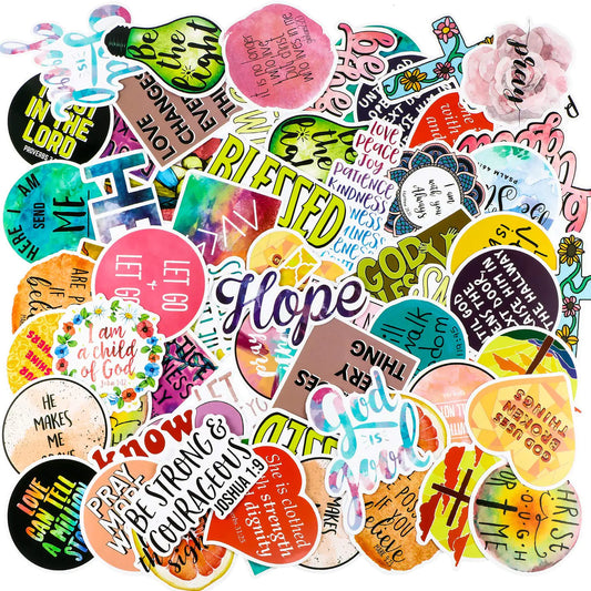 100 Faith & Wisdom Motivational Stickers Pack