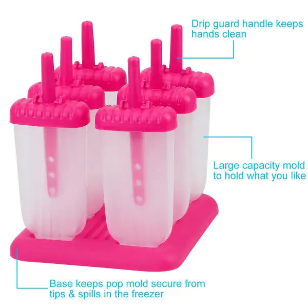 DIY Reusable Popsicle Molds - 6Pcs