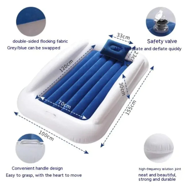 Children's Inflatable Airbed – Portable Folding Mattress for Naps & Outdoor Travel (Kids)