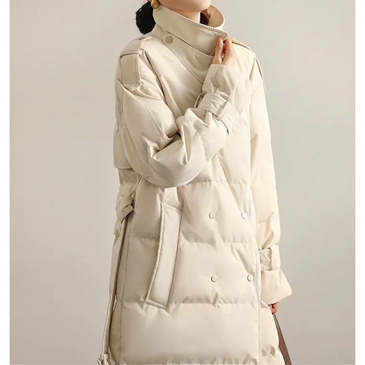 Women's Long Down Collar Parka Coat