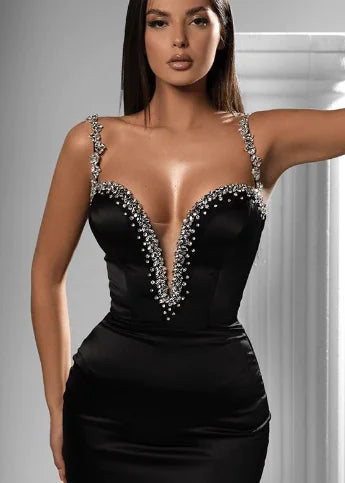 Black Diamond-Enhanced Elastic Bandage Dress