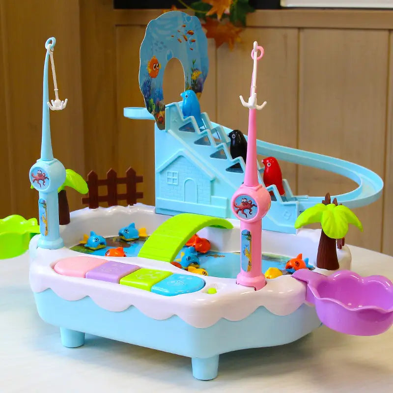 Musical Penguin Climbing Stairs Magnetic Fishing Toy