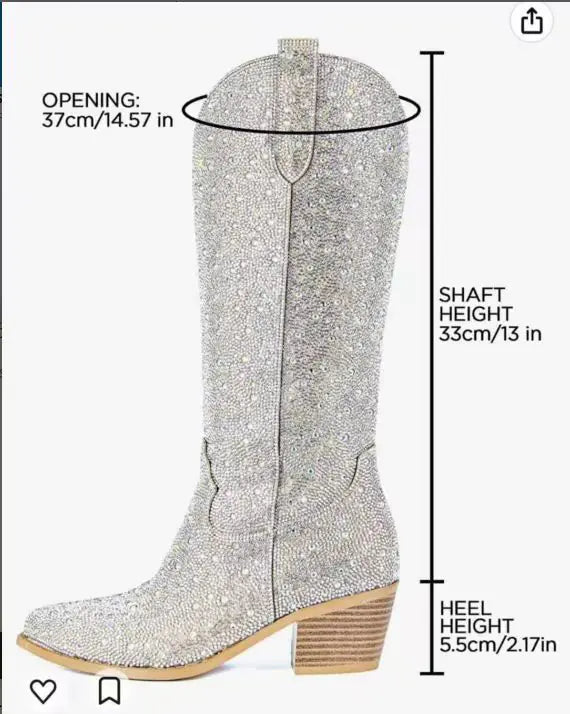 Women's Rhinestone Glam Cowboy Boots