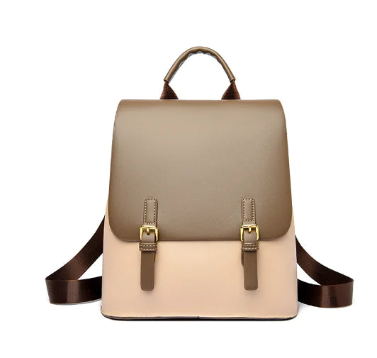 Stylish Casual Leather Backpack - Lightweight Design