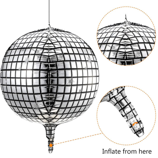 22 Inch Silver Mirror Metal Disco Balloon for Parties