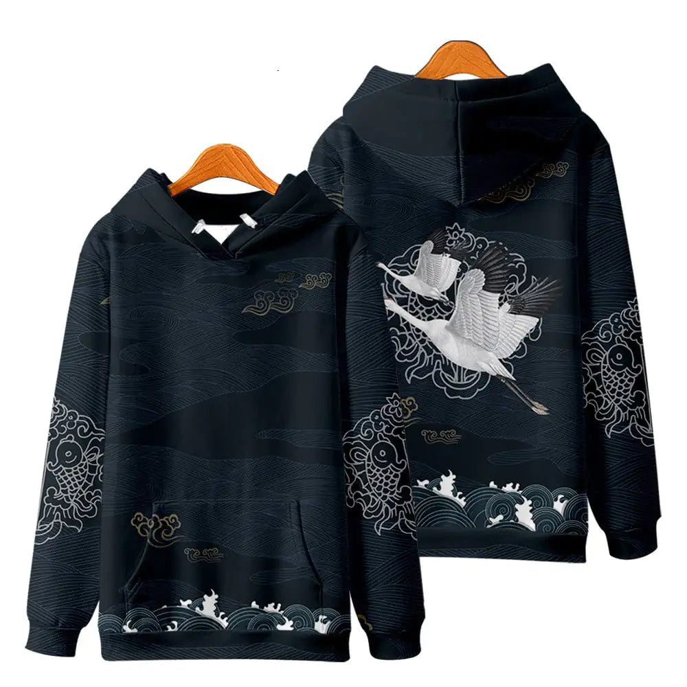 Ladies' Alpine Print Hooded Sweatshirt