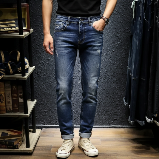 Men's Slim Black Jeans - Versatile Style