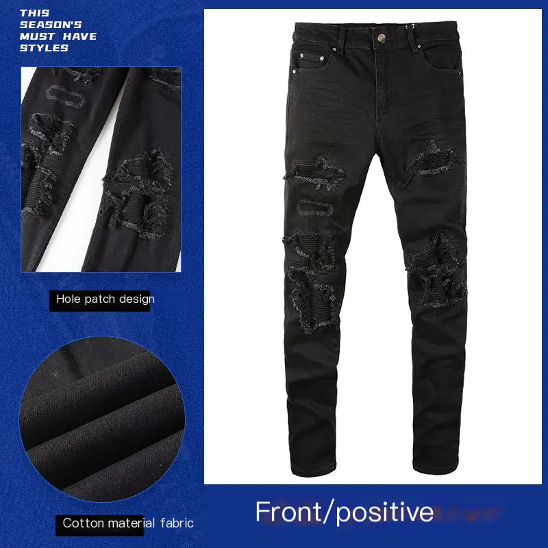 Men's Black Hole Jeans