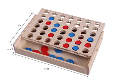 Colorful Connect-Four Wooden Set