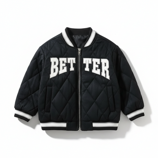 Children's Western Style Cotton-Padded Baseball Jacket
