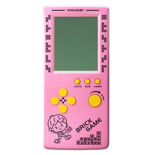 Handheld Game Console with Retro Puzzle Game Modes
