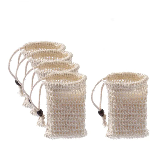 Hemp Soap Bag with Drawstring for Bubble Bath