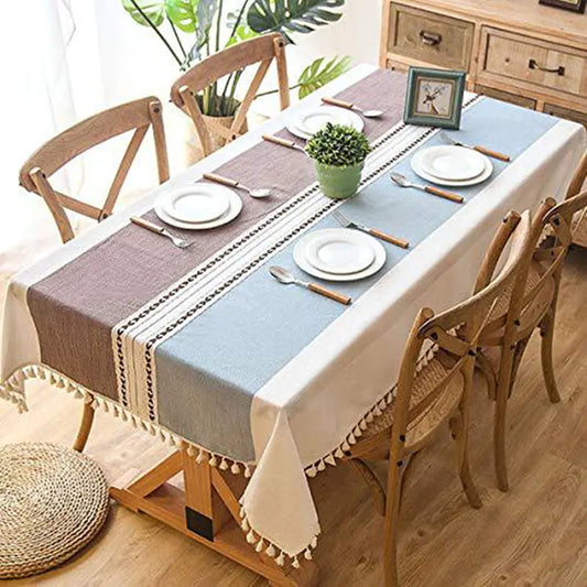 Nordic Waterproof Geometric Rectangular Tablecloth