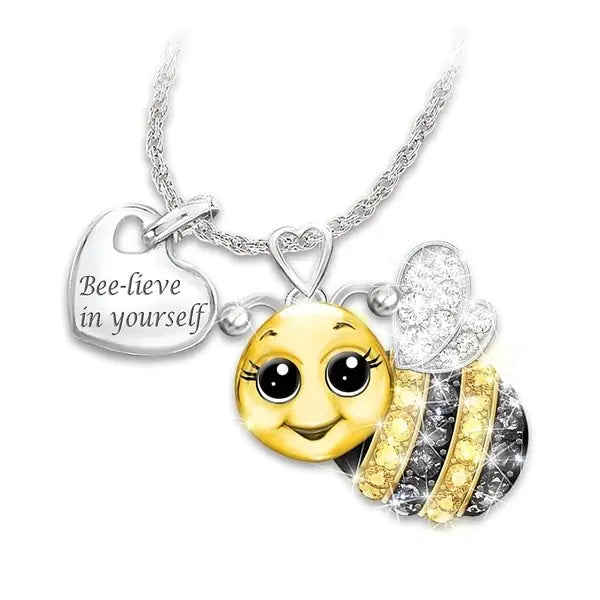 Faithful Bee Charm Necklace
