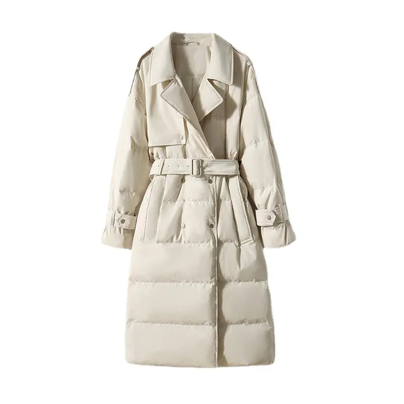 Women's Long Down Collar Parka Coat