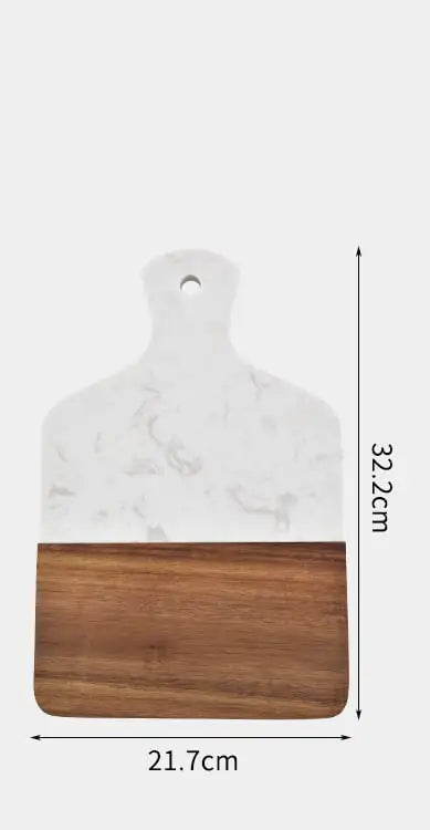 Marble and Wood Cutting Board