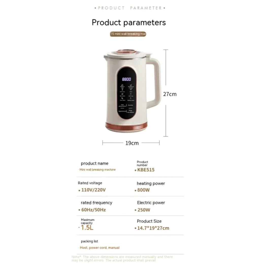 Mini Multifunction Cytoderm Breaking & Bean Juice Maker