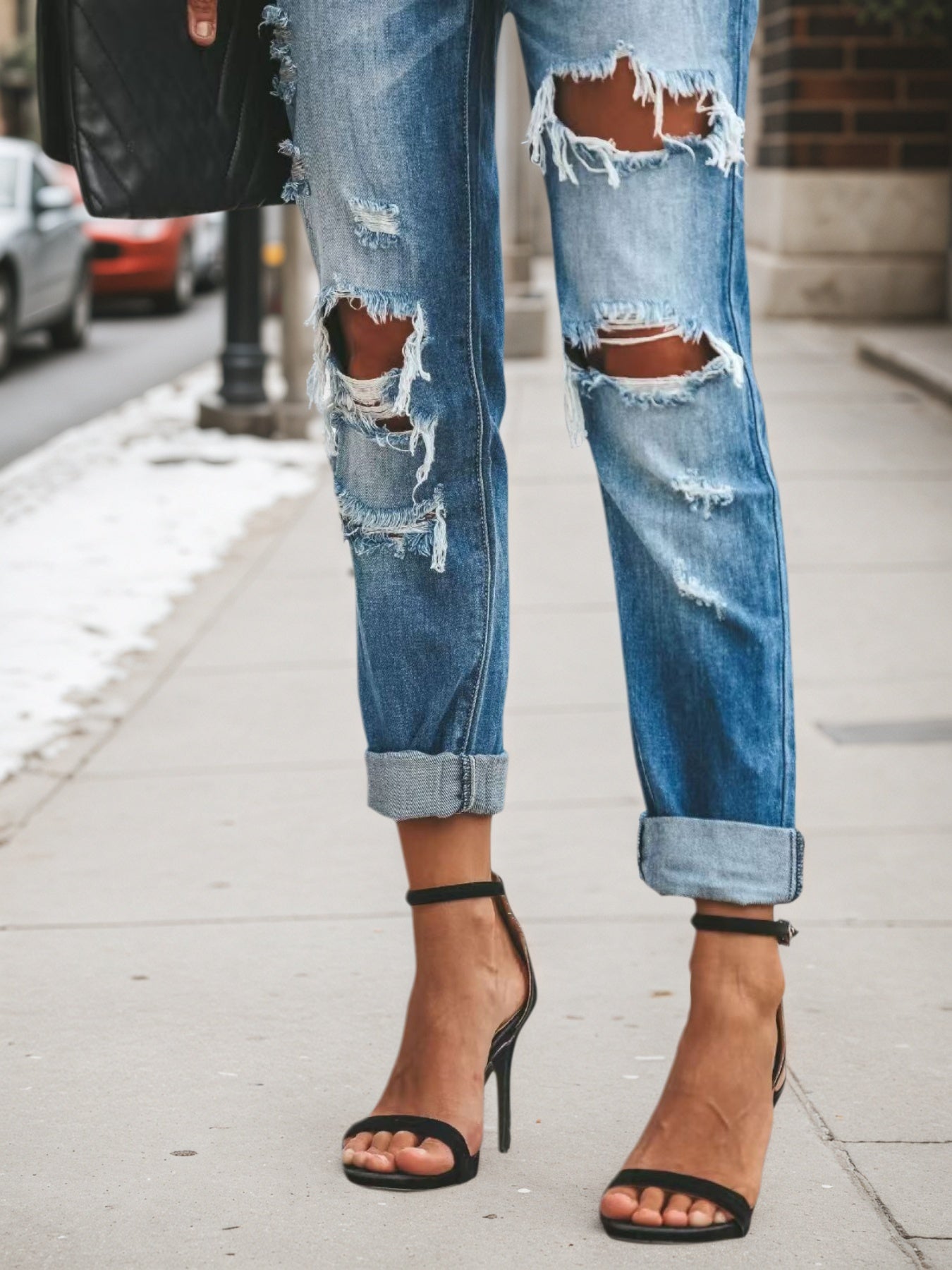 Women's Denim Pants, Ripped Jeans, Low Rise Jeans