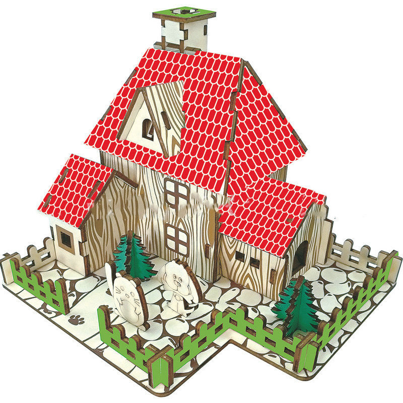3D Wooden Puzzle Toy for Kids - DIY Model Set